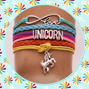 🦄New🦄 Fashion Braided “Love & Unicorn” Bracelet